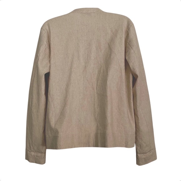 Calligraphie Beige Lightweight Jacket Blazer Full Zip Size Small Spring Neutral - Picture 2 of 13